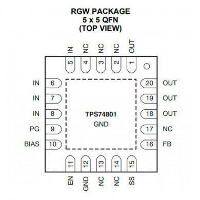 Ci TPS74801DRCR Ci LDO Ajustavel 1.5A Soft Start