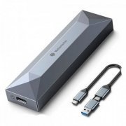Yottamaster Case M.2 SATA para USB Tipo-C 6Gbps Com adaptador USB-A compatível com M.2 SATA SSD 2230, 2242, 2260, 2280