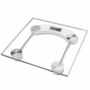 Balança digital pessoal 30x30cm capacidade 180kg transparente com desligamento automatico