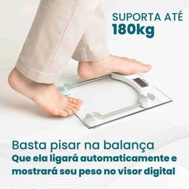 Balança digital pessoal 30x30cm capacidade 180kg