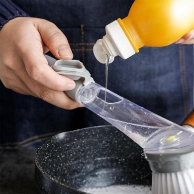 TRC8697 Escova limpeza 2 em 1 com reservatório detergente