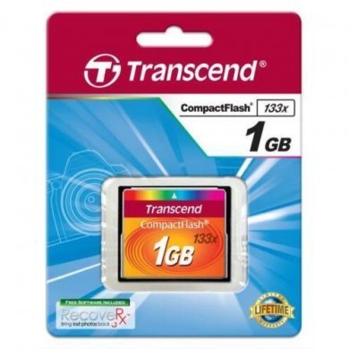 TS1GCF133 Transcend Cartão Compact Flash 1GB MLC NAND