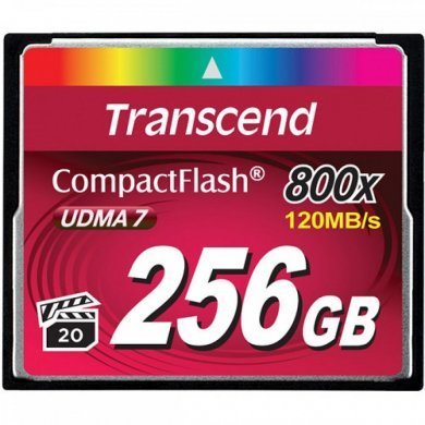 TS256GCF800 Transcend Cartão de Memória CF 256GB CompactFlash