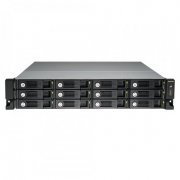 Storage NAS Qnap 72TB até 12 Hds Processador Intel® Dual-core 2.4 GHz, 4GB RAM DDR3, 2 x portas Gigabit RJ-45 Ethernet, Rack 2U (não