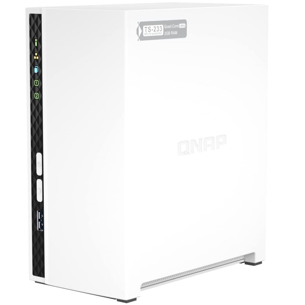 QNAP TS-233 2-bay NAS 本体 TS-233-US Qnap NAS 2 Baias SATA até 48TB Quad Core 2.0GHz