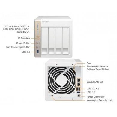 TS-431 Storage NAS Qnap 4 Baias 2.5/3.5 32TB