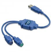 Adaptador USB TRENDnet para mouse e teclado PS2 utiliza apenas 1 porta USB