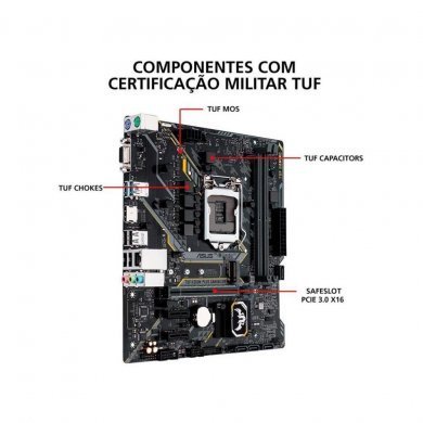TUF-H310M-PLUS Asus Placa Mãe MATX Intel LGA1151 8ª Geração