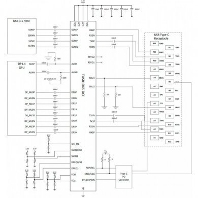 TUSB1046-DCIRNQR CI TUSB46 redriver USB-C 3.3V 10Gbps QFN40 SMD