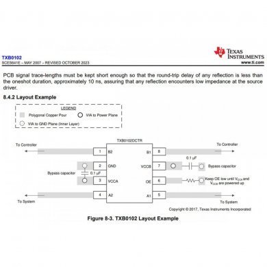 TXB0102DCUR Ci TXB0102 NFDR 2 Bit Bidirectional Voltage Translator