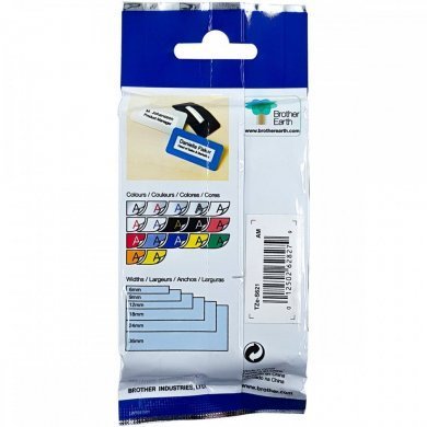 TZES621 Brother Fita Extra Forte 9mm 8m Preto Amarelo