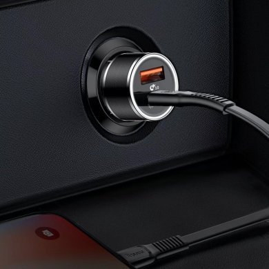 TZXLD-01 Baseus Carregador Veicular Tipo C e USB 36W