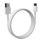 Fortrek cabo carregamento USB-A para USB-C branco 1 metro 5V 3A revestido em nylon trançado