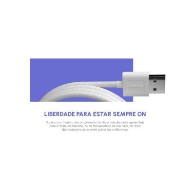 U112W Fortrek cabo carregamento USB-A para USB-C branco 2 metros