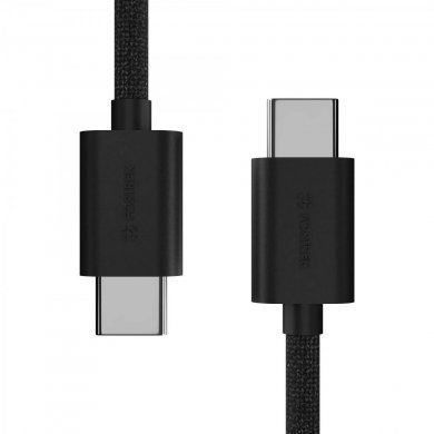 U221 Fortrek cabo carregamento USB-C 1m 5V 3A em tecido preto