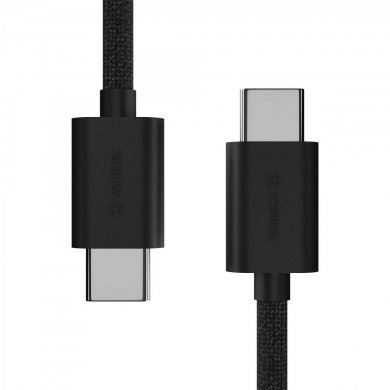 U222 Fortrek cabo carregamento USB-C 2m 5V 3A em tecido preto