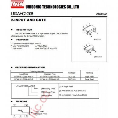 4x Ci U74AHC1G08 porta AND de duas entradas SOT-353