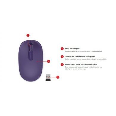 U7Z-00048 Microsoft Mouse Optico Wireless Mobile 1850