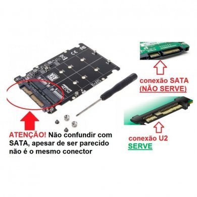 U.2-BOX-21F06 Case adaptador 2x SSD M.2 para U.2 SAS SFF-8639