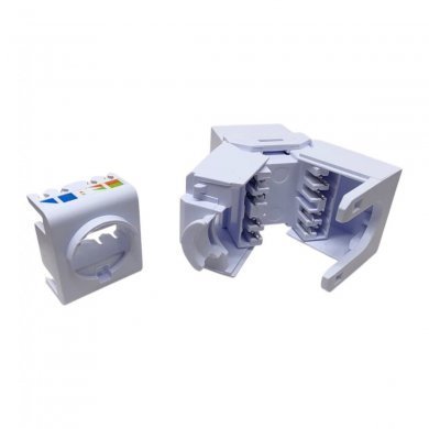 UACC-KEYSTONE-JACK-C6 Ubiquiti conector RJ45 fêmea keystone CAT6 branco