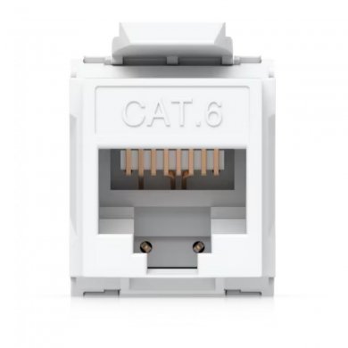 UACC-KEYSTONE-JACK-C6 Ubiquiti conector RJ45 fêmea keystone CAT6 branco