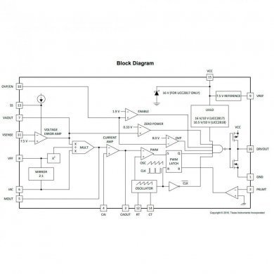 UCC3818D Ci controlador de PFC 10.5/10v UVLO