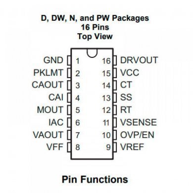 UCC3818D Ci controlador de PFC 10.5/10v UVLO