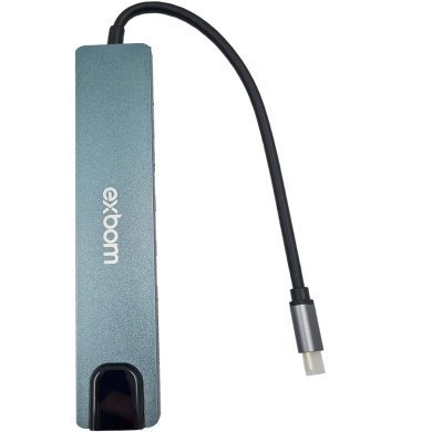UDC-PHNR1008B Exbom Hub 8x1 USB-C 2x USB 3.0 2x USB-C HDMI RJ45 SD MicroSD