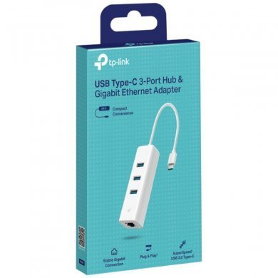 UE330C TP-Link Adaptador USB-C para RJ45 gigabit e 3x USB 3.0