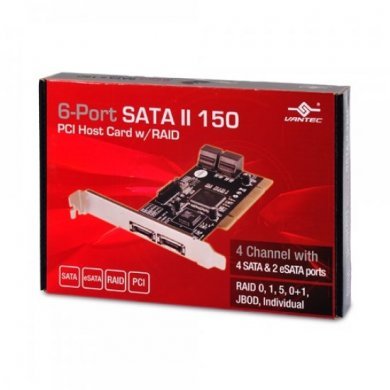 UGT-ST310R Controladora Vantec UGT-ST310R 4 canais internos SATA RAID, 2 can