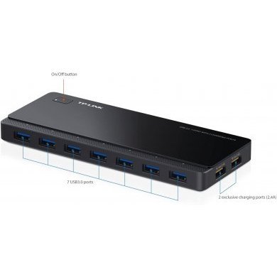 UH720 TP-Link hub USB 3.0 7 portas padrão A preto