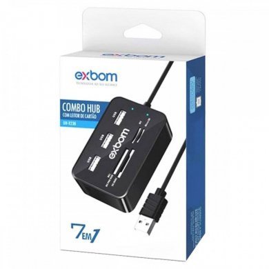 Exbom Hub USB 3.0 para 3x USB 3.0 MicroSD SD MS M2