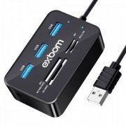Exbom Hub USB 3.0 para 3x USB 3.0 MicroSD SD MS M2 