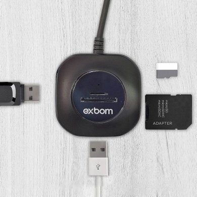 UH-R23 Exbom Hub 5 em 1 com 3 portas USB 2.0