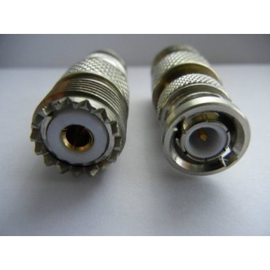 UHF-BNC Adaptador Conector UHF Fêmea BNC Macho