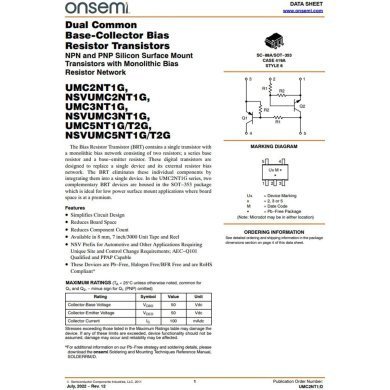 UMC5NT2G 5x Transistor Digital BRT Duplo NPN PNP Pre-Polarizado SC88A