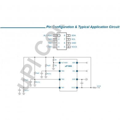 UP1905AMA8 Ci S59A sensor temperatura SMD 8p SOT23-8 (Kit 2x)