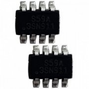 Ci S59A sensor temperatura SMD 8p SOT23-8 (Kit 2x) marcação no CI: S59A 3SN911 (Kit com 2 unidades)