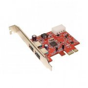 Welland Placa PCI-E x1 2.0 com 2x USB 3.0 Compatível com USB 2.0 e 1.1, Ate 5Gbps de transferencia