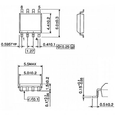UPC1678G-E1 Ci µPC1678 amplificador RF 500Mhz a 2.5GHz (Kit 5x)