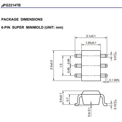 UPG2214TB-E4 5x Ci G4J MMIC GaAs RF SPDT Bandas L/S 50Mhz a 3Ghz SOT-363