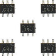 5x Ci G4J MMIC GaAs RF SPDT Bandas L/S 50Mhz a 3Ghz SOT-363 marcação de lote no componente: G4J