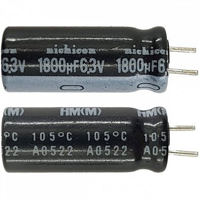 Capacitor eletrolítico 1800uf 6.3V (Kit 10x und)