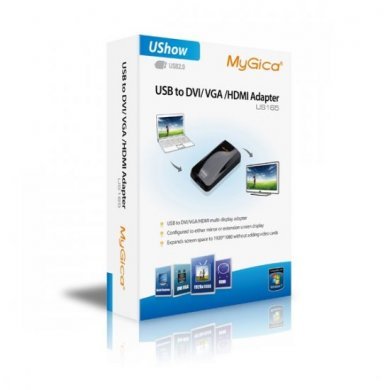 Mygica Adaptador de Vídeo USB p/ DVI VGA HDMI