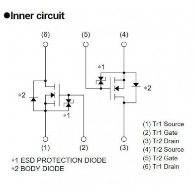 US6K4 Transistor Mosfet NCh+NCh 1.8V Drive (kit 10)