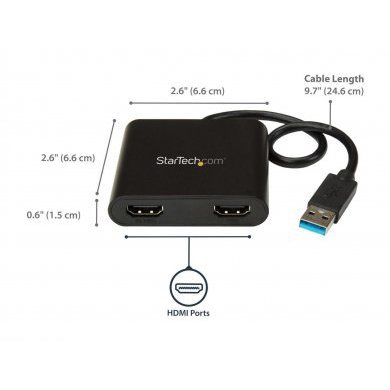 USB32HD2 StarTech Dual  Adaptador USB 3.0 para HDMI 4K