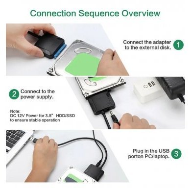 Adaptador USB 3.0 para HD SATA 2.5 ou 3.5