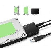 Adaptador USB 3.0 para HD SATA 2.5 ou 3.5 com Fonte 12V 2A, até 5Gbps de transferência