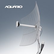 Antena Direcional USB Aquário Grade 2.4GHz - 2.5GHz 25dBi homologada, Conector USB A Macho, Polarização Linear