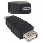 Adaptador USB Femea para Micro-B para conectar MP3, PDA, Cameras, Telefones e outros dispositivos a uma porta USB do PC ou Notebook